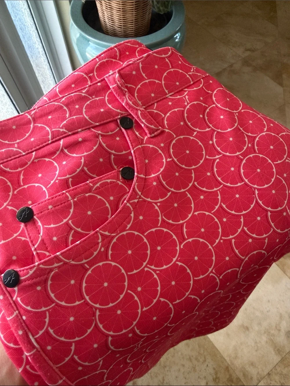 ASSASSIN | grapefruit print super stretch shorts